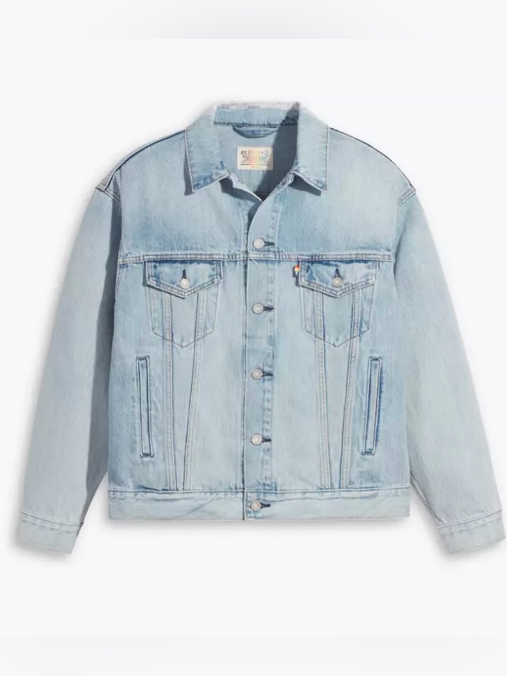 Levi's® Let Us Love Trucker Jacket- Size Small - Picture 3 of 4